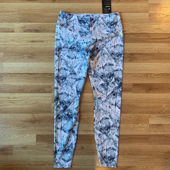 Nike Power Mid Rise Training Tights Leggings Large - Picture 3 of 6